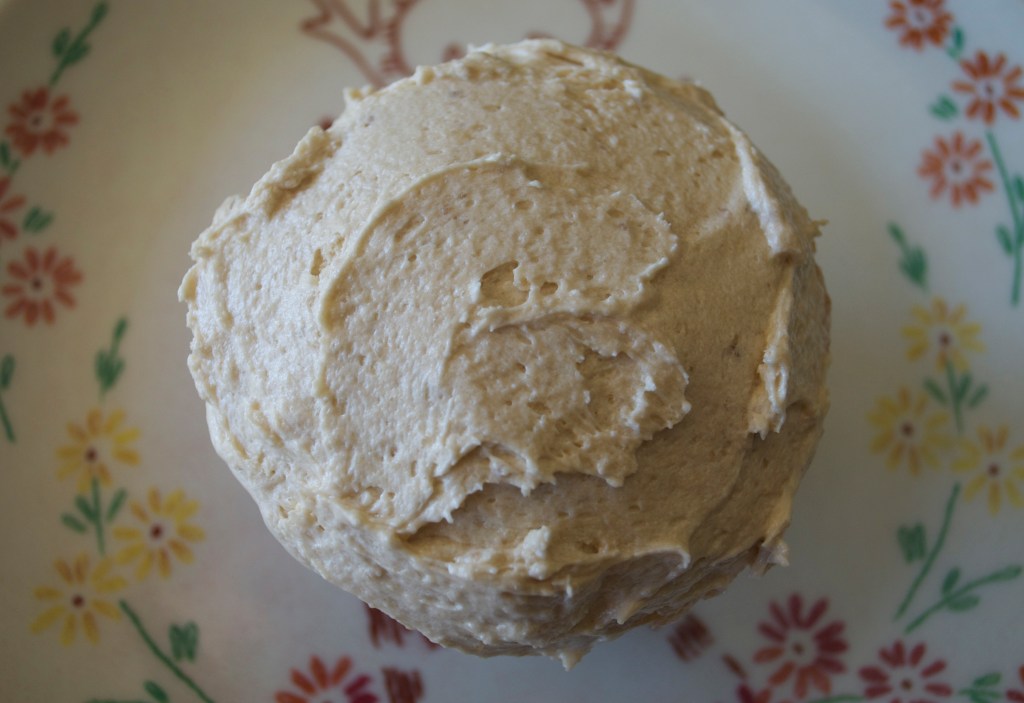 Lemon-Macadamia Cupcake w/ Smoked Brown Sugar Frosting. Tastes like a summer BBQ wrapped up in a cupcake. 